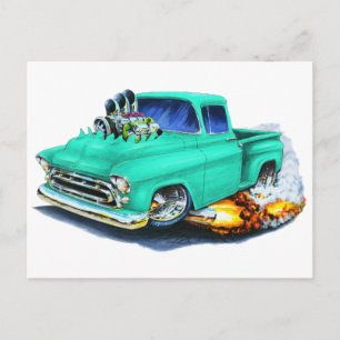 Carte Postale 1957 Chevy Pickup Seafoam Green