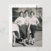 CARTE POSTALE 1957 FILLES GLAMOR #47 (Devant / Derrière)