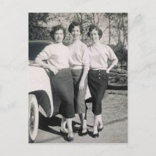 CARTE POSTALE 1957 FILLES GLAMOR #47