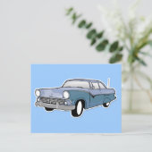 Carte Postale 1959 rétro bleu (Debout devant)