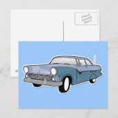 Carte Postale 1959 rétro bleu (Devant / Derrière)