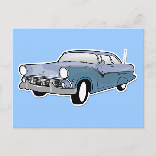 Carte Postale 1959 rétro bleu (Devant)
