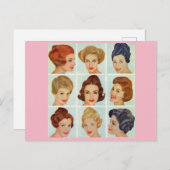 Carte Postale 1960 s hairstyles grid (Devant / Derrière)