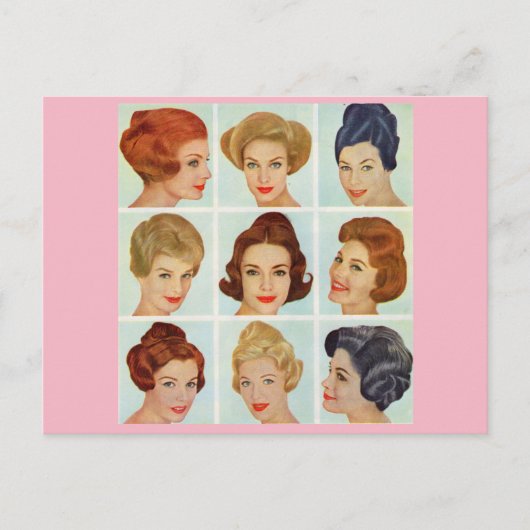 Carte Postale 1960 s hairstyles grid (Devant)