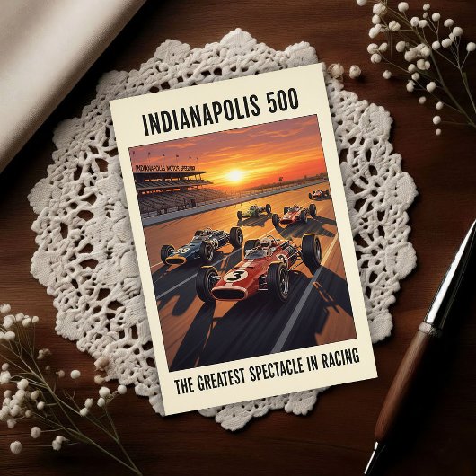 Carte Postale 1960s Indianapolis 500 Vintage 