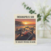 Carte Postale 1960s Indianapolis 500 Vintage  (Debout devant)