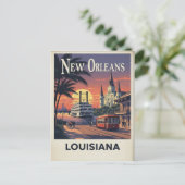 Carte Postale 1960s Vintage New Orleans (Debout devant)