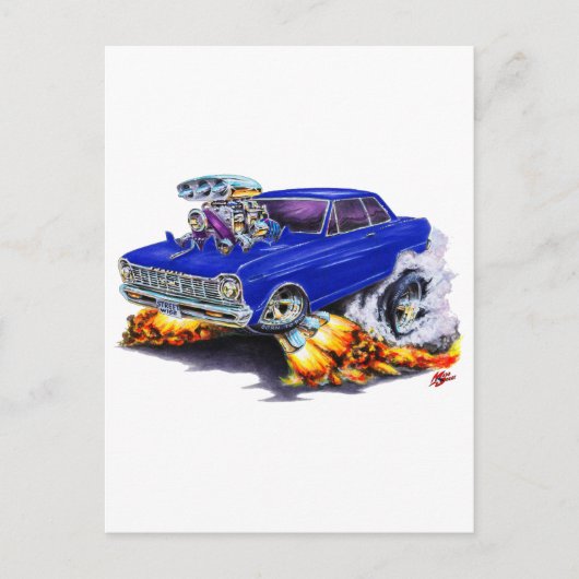 Carte Postale 1962-65 Nova Dark Blue Car (Devant)