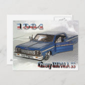Carte postale 1964 Chevy IMPALA SS (Devant / Derrière)