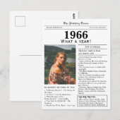Carte Postale 1966 Newspaper Birthday (Devant / Derrière)