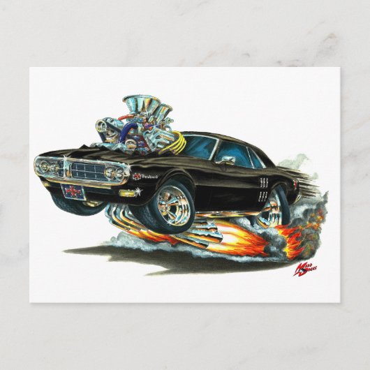 Carte Postale 1967-68 Firebird Black Car (Devant)