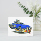 Carte Postale 1967-68 Firebird Blue Convertible (Debout devant)