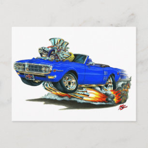 Carte Postale 1967-68 Firebird Blue Convertible