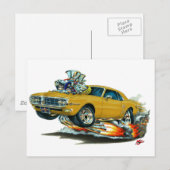 Carte Postale 1967-68 Firebird Gold Car (Devant / Derrière)