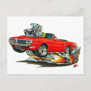 Carte Postale 1967-68 Firebird Red Convertible