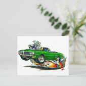 Carte Postale 1967-68 Firebird Vert Convertible (Debout devant)