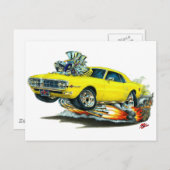 Carte Postale 1967-68 Firebird Yellow Car (Devant / Derrière)