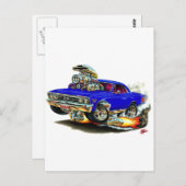 Carte Postale 1967 Chevelle Dark Blue Car (Devant / Derrière)