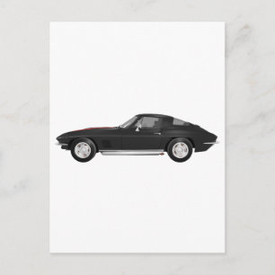 Carte Postale 1967 Corvette Sports Car : Fin noire :