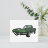 Carte Postale 1967 Corvette Sports Car : Vert Finition : (Debout devant)