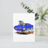 Carte Postale 1968-72 Corvette Blue Car (Debout devant)