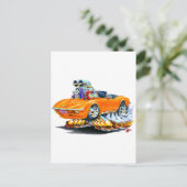 Carte Postale 1968-72 Corvette Orange Convertible (Debout devant)