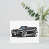 Carte Postale 1968 Firebird Black Convertible (Debout devant)
