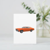 Carte Postale 1969 Chevelle SS : Fin orange (Debout devant)