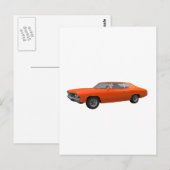 Carte Postale 1969 Chevelle SS : Fin orange (Devant / Derrière)
