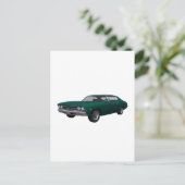 Carte Postale 1969 Chevelle SS : Finition verte (Debout devant)
