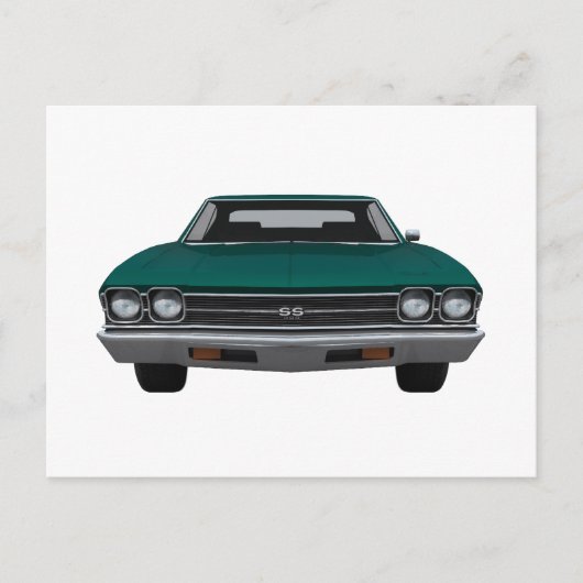 Carte Postale 1969 Chevelle SS : Finition verte (Devant)