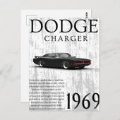 Carte Postale 1969 vintage car (Devant / Derrière)