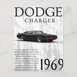 Carte Postale 1969 vintage car