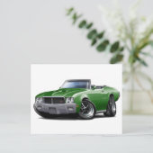 Carte Postale 1970-72 Buick GS Green Convertible (Debout devant)