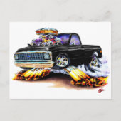 Carte Postale 1970-72 Chevy C10 Black Longbed (Devant)