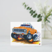 Carte Postale 1970-72 Chevy CK1500 Orange Truck (Debout devant)
