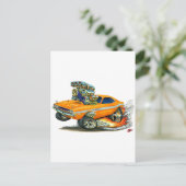 Carte Postale 1970-72 Dodge Challenger Orange Car (Debout devant)