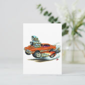 Carte Postale 1970-72 Olds Cutlass 442 Orange Car (Debout devant)