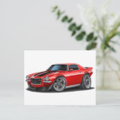 Carte Postale 1970-73 Camaro Rouge/noir (Debout devant)