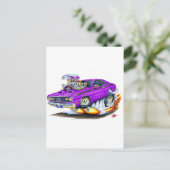 Carte Postale 1970-74 Plymouth Duster Purple Car (Debout devant)