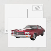 Carte Postale 1970 Chevelle SS : Candy Apple Finish : (Devant / Derrière)