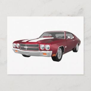 Carte Postale 1970 Chevelle SS : Candy Apple Finish :