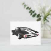 Carte Postale 1970 Chevelle SS : Fin noire : (Debout devant)
