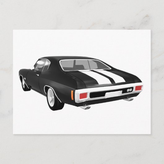 Carte Postale 1970 Chevelle SS : Fin noire : (Devant)