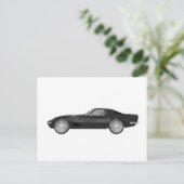 Carte Postale 1970 Corvette Sports Car : Finition noire (Debout devant)