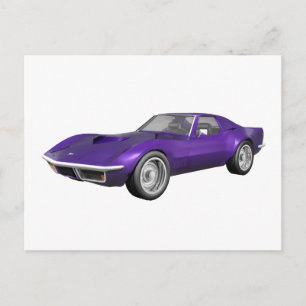 Carte Postale 1970 Corvette Sports Car : Purple Finish :