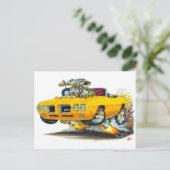 Carte Postale 1970 GTO Orange Convertible (Debout devant)