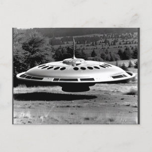 Carte Postale 1970 Retro Vintage UFO Australian Outback Farm