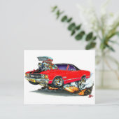 Carte Postale 1971-72 El Camino Red-Black SS Truck (Debout devant)