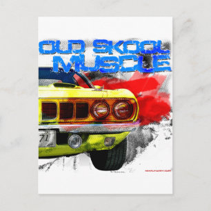 Carte Postale 1971 Cuda Plymouth "Old Skool Muscle"
